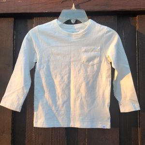 NWT Baby GAP white long sleeved T-shirt with a pocket